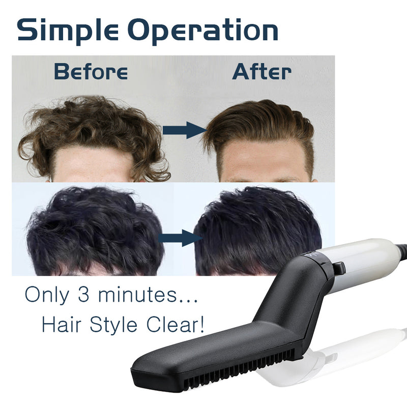 Electric Hair Straightener Brush,Men Quick Beard Straightener Styler