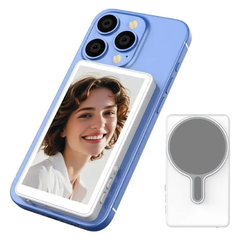 Magnetic Cell Phone Vlog Self Timer Monitor Screen Using Rear Camera