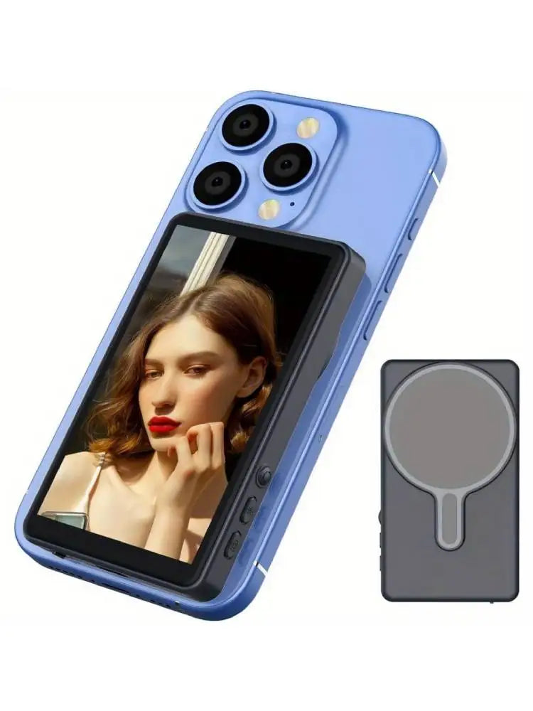 Magnetic Cell Phone Vlog Self Timer Monitor Screen Using Rear Camera