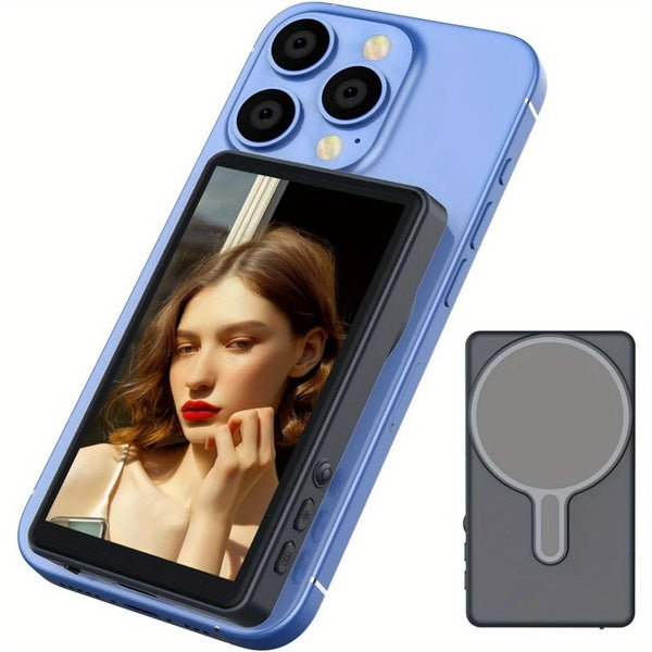 Magnetic Cell Phone Vlog Self Timer Monitor Screen Using Rear Camera