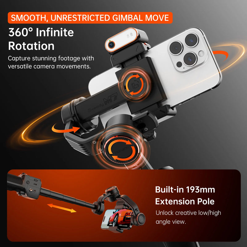 iSteady M7 Smartphone Stabilizer Ai Face Tracking