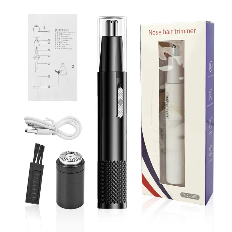 Electric Nose Hair Trimmer Beard Clipper Multi-kinetic Washable Shaving