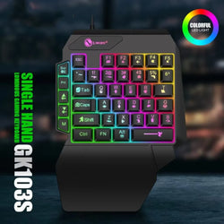 Gaming Keyboard Single Hand Mini Usb Ultra-slim Wired 35keys