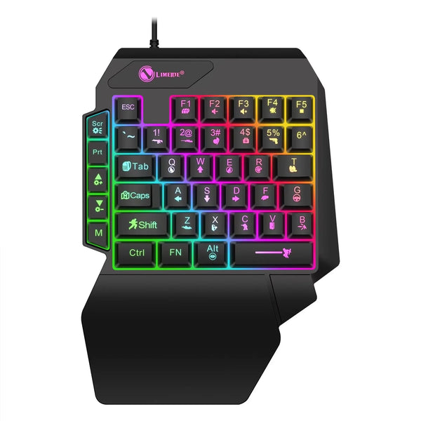 Gaming Keyboard Single Hand Mini Usb Ultra-slim Wired 35keys