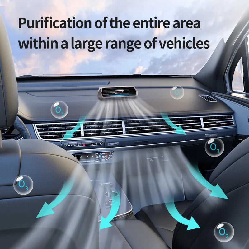 Solar Car Air Purifier Usb Rechargeable